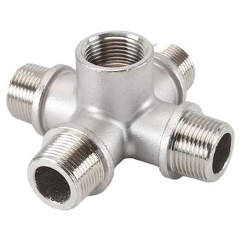 Wuyuan stainless steel three-dimensional inner and outer wire five-way joint