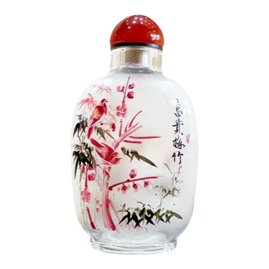 Botella de rapé pintada en el interior, botella de rapé para vacaciones y graduación, un pequeño regalo para extranjeros, amigos y profesores, todo va bien