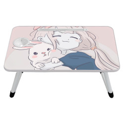 Bed small table, lazy upper bunk artifact, bay window, foldable small table, children's writing and learning desk, cartoon laptop table, cartoon female student bedroom floor desk, home table