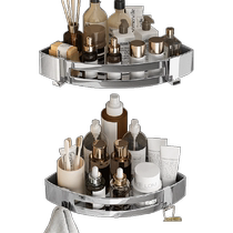 Youqin 304 stainless steel bathroom punch-free triangle storage rack wall-mounted toilet bathroom triangle storage