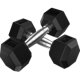 Hexagonal dumbbell for men's home use iron-coated cast iron