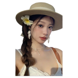 홀리데이 스타일의 긴 쉘 귀걸이 여름 해변 귀 클립