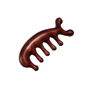 Massage comb golden sandalwood rosewood meridian anti-static acupuncture point universal five-finger massage comb scraping artifact