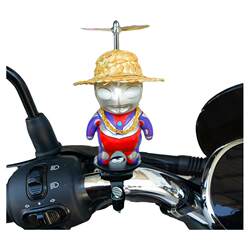 ຮຸ່ນ Q ຂອງ Ultraman Tiga Fatty car ornaments battery car motor bike helmet decorative pendant doll