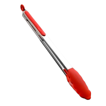 Extra long fried tongs anti-scalding extended tongs fried silicone food tongs commercial fried dough sticks fried skewers kitchen vegetable tongs