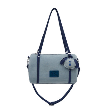 Ruosu Liangpin 2026 New Cute Denim Crossbody Handbag Shoulder Boston Bag Casual Commuter Pillow Bag