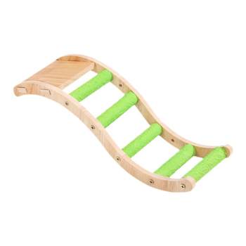 Parrot bird toys bird food box feed box bird cage accessories supplies with mirror tiger skin peony chewing climbing ladder