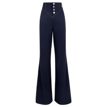 Danbaolo ballroom dancing pants fashionable womens high-waisted dance pants Latin dance bell bottoms ballroom dance pants