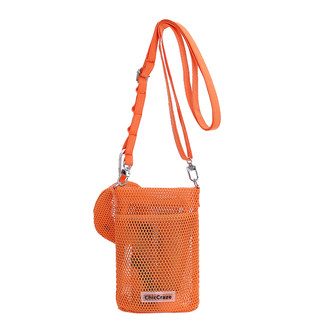 Korean style niche design dopamine daily commuting mobile phone bag mini mesh bag travel shoulder crossbody bag for women