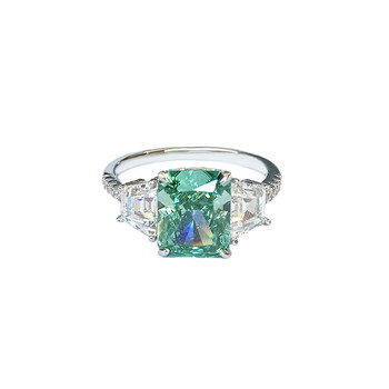 Very fashionable paraiba color fashion ring