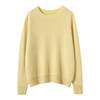 Round neck 100% pure cashmere sweater for women with high-end autumn and winter new high-end top loose base knitted sweater