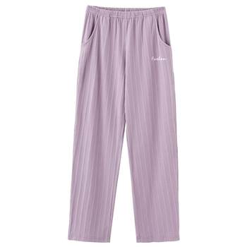 Yu Zhaolin pajamas ຂອງແມ່ຍິງ summer trousers ຝ້າຍບໍລິສຸດແບບວ່າງບາງໆສາມາດ worn ພາຍນອກຊັ້ນສູງ trousers ເຮືອນດຽວສິ້ນພາກຮຽນ spring ແລະດູໃບໄມ້ລົ່ນ