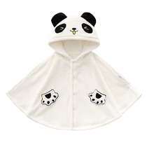 Baby poncho cloak autumn and winter going out velvet cotton baby winter going out shawl coat childrens windproof winter clothes