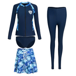 ຊຸດລອຍນ້ໍາທີ່ມີແຂນຍາວແລະກາງເກງຂາຍາວສໍາລັບແມ່ຍິງສໍາລັບຄູ່ຜົວເມຍໃນພາກຮຽນ spring ຮ້ອນແບ່ງປັນການປົກຫຸ້ມຂອງຮ່າງກາຍແລະ slimming swimsuit ສໍາລັບແມ່ຍິງ 2024 ຮູບແບບຮ້ອນໃຫມ່