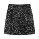 Gold velvet skirt, sequin hip-hugging skirt, autumn and winter style