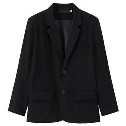 Suit jacket men's Korean style business casual suit black shoulder pad small suit handsome boy high-end trend