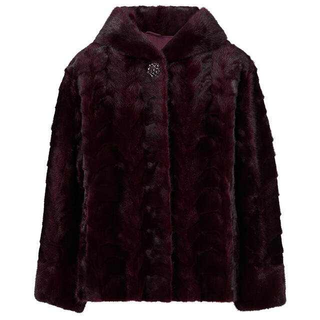 NAERSI mink fur hooded coat elegant velvet cut ripple 2025 winter new style for women