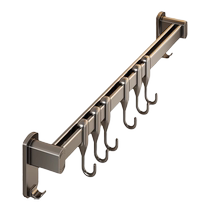 Kitchen hook hanging rod no punching spatula spoon hanging rack wall-mounted row hook storage multi-functional knife rack storage rack