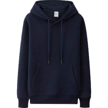 Hooded Japanese ສີແຂງ Sweatshirt ຜູ້ຊາຍ Pullover ພາກຮຽນ spring ແລະດູໃບໄມ້ລົ່ນ Gown ບວກ Velvet ອົບອຸ່ນແບບເກົາຫຼີໄວລຸ້ນ Jacket