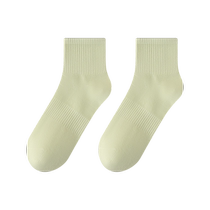 Zhuji Chaussettes Chaussettes dété respirantes à mi-tube pour femme Chaussettes longues en pur coton Piles de chaussettes Chaussettes de sport à tube long absorbant la transpiration et déodorantes pour femme