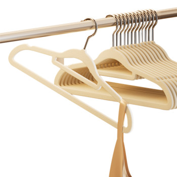Taili velvet flocking clothes hanger anti-slip and trace-free clothing
