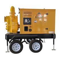 Large mobile diesel engine water pump pump self-suction type drainage water pump Flood and waterlogging unit flood control pump car