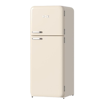 HCK haschic double door retro fridge small fragrant wind home living room ultra-thin flush with small high face value 3463