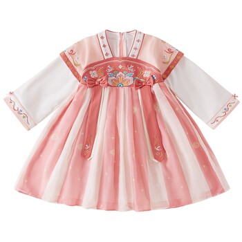 Hanfu for Girls 2026 New Style Big Children's Chinese Style Traditional Clothing Children's Spring Outfit Traditional Performance Dress Skirt Baby Tang Suit