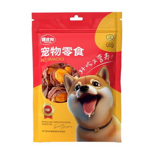 狗狗零食鸡鸭肉干绕蛋黄冻干中小型犬宠物柯基泰迪幼犬磨牙棒零食