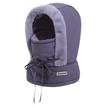 Down lei feng hat autumn and winter scarf all in one to keep warm and prevent cold