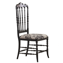 Xihe French retro solid wood dining chair upholstered chair American stool restaurant furniture study office chair single chair