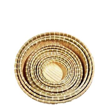 Bamboo weaving dustpan fruit basket bamboo product storage basket