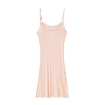 Ultra-thin suspender vest for women with mulberry silk base skirt anti-exposure dress summer anti-transparent lining skirt