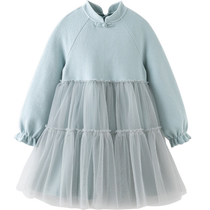 David Bella Girls Dress Childrens Mesh Skirt Princess Skirt 2024 Autumn New Style Girls National Style Skirt Women