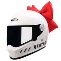 Yema Laimengs same style electric motorcycle helmet decorated with cute bow sonic boom girl rider motorcycle full-face helmet