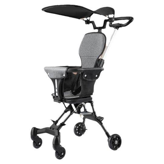 Foldable and aircraft-friendly two-way push trolley