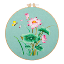 Embroidery diy handmade embroidery European style three-dimensional embroidery material package embroidery self-embroidery Su embroidery beginners ancient style relieve boredom