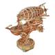 Tongqu steam trench mortise and tenon building blocks 3d three-dimensional puzzle boat DIY handmade wooden assembly model toy gift