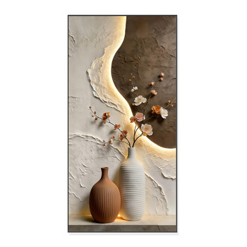 Modern simple vase flower entrance living room decoration painting