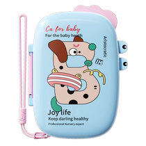 Baby special silicone gel portable milk bottle brushed containing box baby wash cleaning brush Drain Water Rack Travel Suit