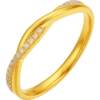 Saturday blessing gold inlaid diamond ring for women