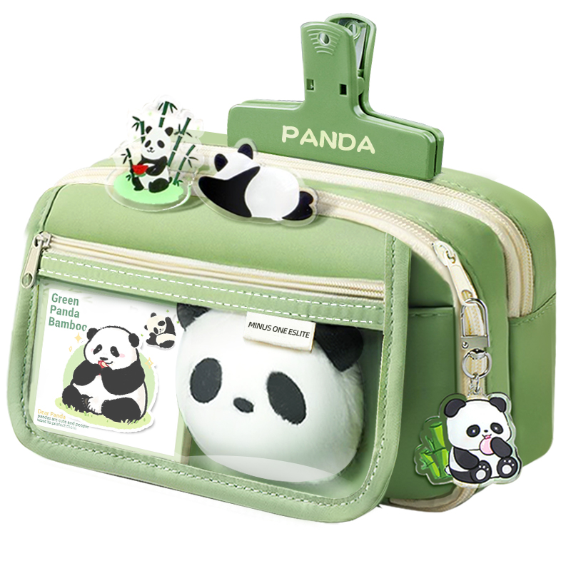 2025 new panda pencil case! Free doll
