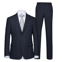 HLA Hailan House elastic waist imitation wool suit brooch gentleman elegant autumn and winter business formal wear for men
