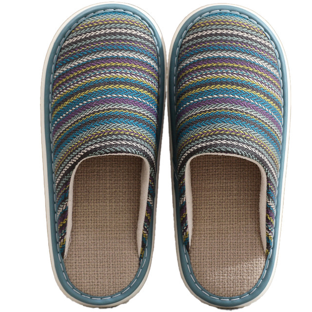 Boho linen sandals with anti-slip soft bottom