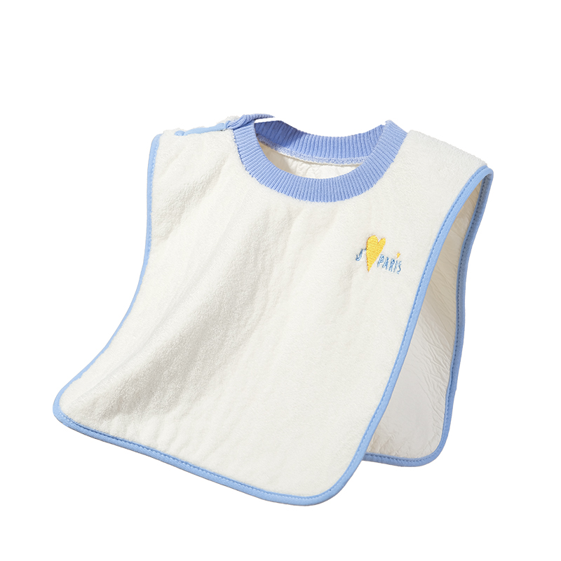 French ELLE BABY children's washcloth, baby brushing bib, waterproof burp pad, shoulder towel, face wash, non-wet clothes