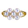 Japan Akoya natural seawater goddess pearl ring 18K gold diamond baby bead ring mini pearl female