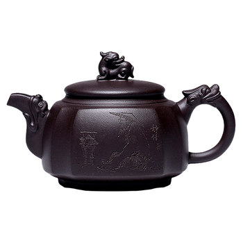 Yixing purple clay teapot pure handmade raw ore