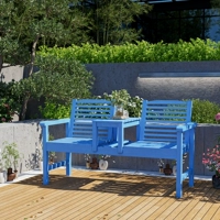 [Klein Blue Coffee Table Double Chair] Длина 141 * Ширина 55 * Высота 83 см Антикоррозийная защита и защита от солнца