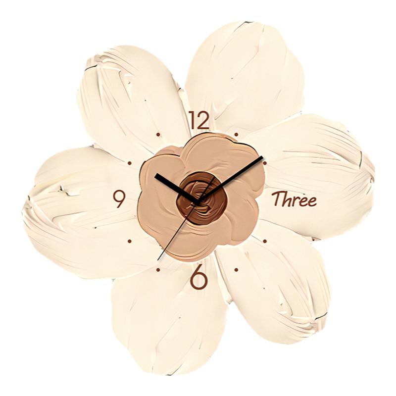 Deheng living room flower luminous wall clock