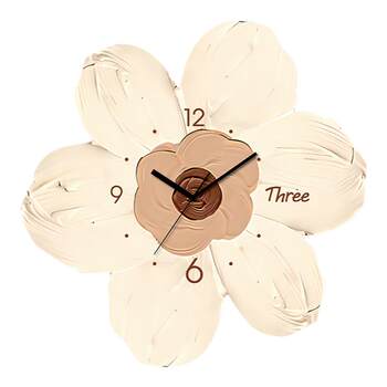 Deheng living room flower luminous wall clock